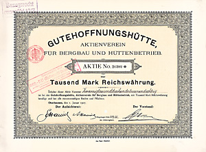 Gutehoffnungshütte Aktienverein für Bergbau und Hüttenbetrieb, 1907