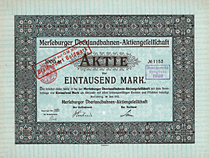 Merseburger Überlandbahnen-AG, 1913