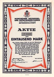 Münchener Heizkessel- und Metallwaren-Fabrik vorm. Franz Ragaller, 1923