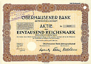 Oberhausener Bank AG, 1929