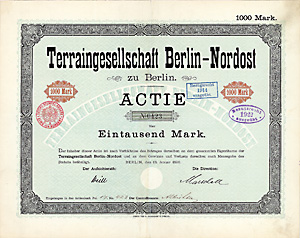 Terraingesellschaft Berlin-Nordost, 1896