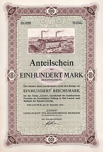“Union” Gesellschaft für hochfeuerfeste Produkte mbH, 1913