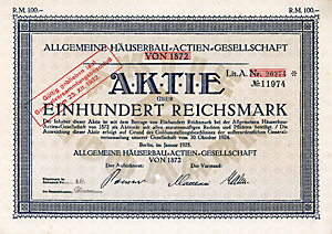 Allgemeine Häuserbau-AG von 1872
