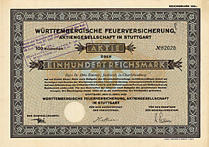 Württembergische Feuerversicherung AG, 1929