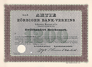 Zörbiger Bank-Verein von Schroeter, Koerner & Comp. KGaA, 1913