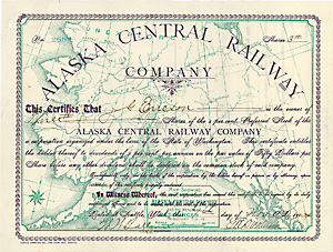 Alaska Central Railway, 1904