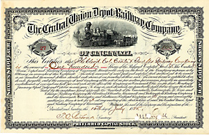 Central Union Depot & Railway Co. of Cincinnati, 1885