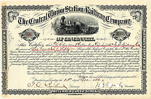 Central Union Station & Railway Co. of Cincinnati, 1884
