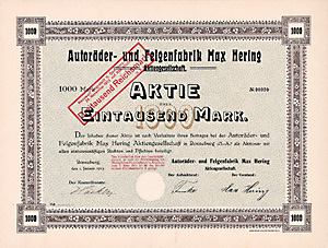 Autoräder- und Felgenfabrik Max Hering AG, 1915