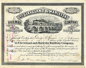 Cleveland & Marietta Railway, 1887