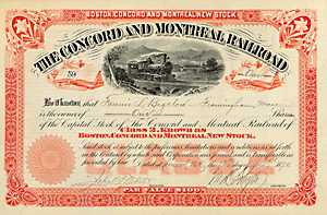 Concord & Montreal Railroad, 1890