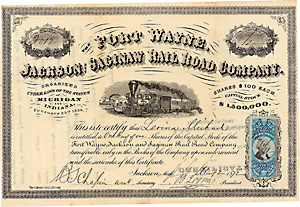 Fort Wayne, Jackson & Saginaw Railroad, 1870