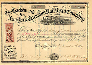Hackensack & New-York Extension Railroad, 1869