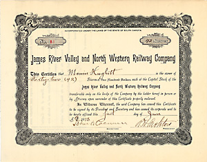 James River Valley & North Western Railway, 1918