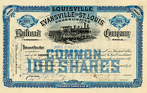 Louisville, Evansville & St. Louis Consolidated Railroad, 1889
