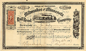 Milwaukee & Minnesota Railroad, 1867