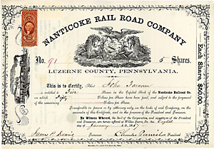 Nanticoke Railroad, 1867