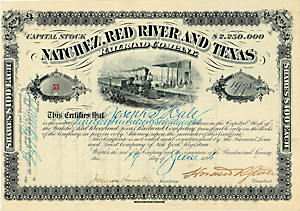 Natchez, Red River & Texas Railroad, 1886