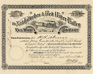 Natchitoches & Red River Valley Railway, 1901