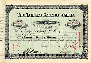 National Bank of Winona, Minn., 1885