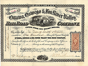 Ottawa, Oswego & Fox River Valley Railroad, 1869