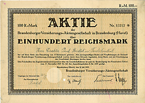 Brandenburger Versicherungs-AG, 1925