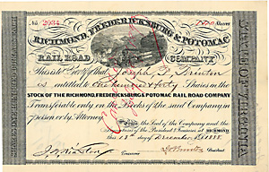 Richmond, Fredericksburg & Potomac Railroad, 1888