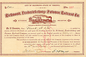 Richmond, Fredericksburg & Potomac Railroad, 1898