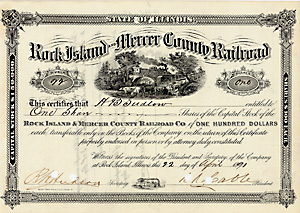 Rock Island & Mercer County Railroad, 1891