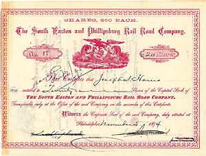 South Easton & Phillipsburg Railroad, 1894