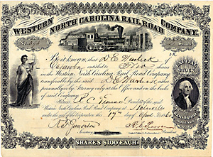 Western North Carolina Railroad, 1860