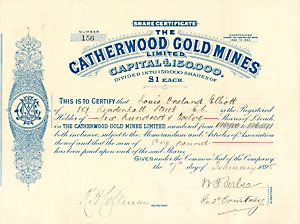 Catherwood Gold Mines Ltd., 1908