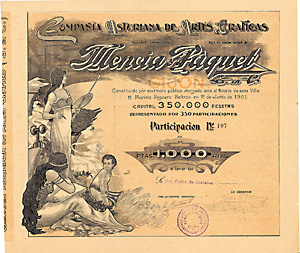 Compania Asturiana de Artes Graficas Mencia y Paquet S. en C., 1901