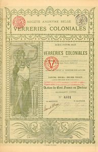 S.A. Belge des Verreries Coloniales, 1898