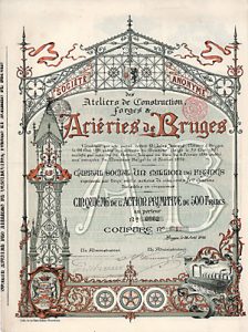 S.A. des Ateliers de Construction, Forges & Aciéries de Bruges, 1896