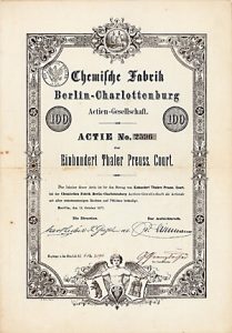 Chemische Fabrik Berlin-Charlottenburg AG, 1871