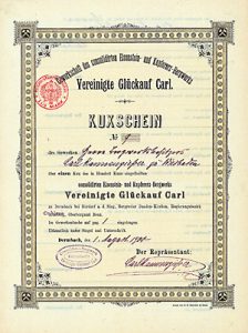 Consolidirtes Eisenstein- und Kupfererz-Bergwerk Vereinigte Glückauf Carl, 1900