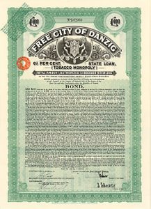 Danzig (Free City of Danzig, Tobacco Monopoly), 1927