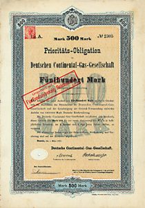 Deutsche Continental-Gas-Gesellschaft, 1884