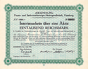 “Eigenhilfe” Feuer- und Sachversicherungs-AG, 1926