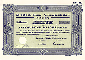 Eschebach-Werke AG, 1937
