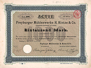 Freyburger Mühlenwerke H. Hintze & Co. KGaA, 1889