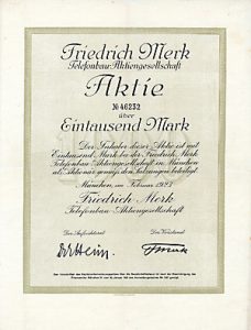 Friedrich Merk Telefonbau-AG, 1923