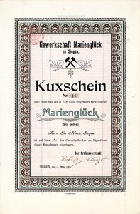 Gewerkschaft Marienglück, 1907