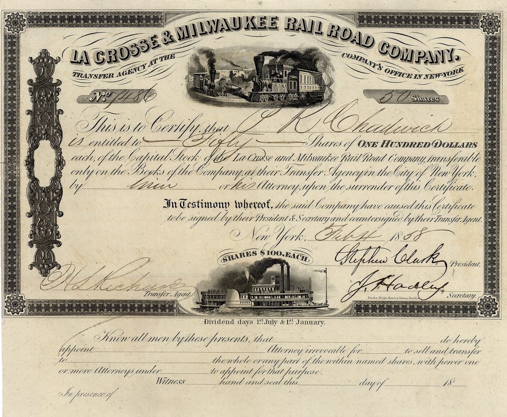 La Crosse & Milwaukee Railroad, New York